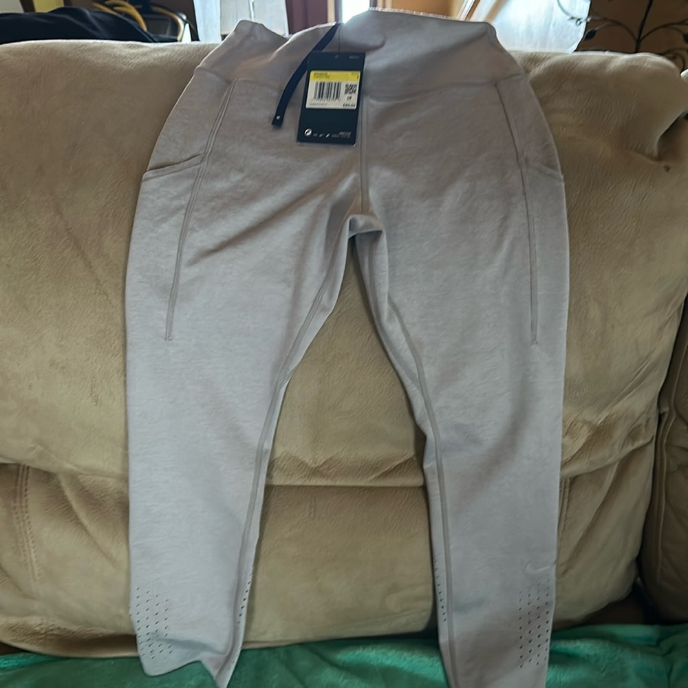 Nike S woman’s, Dri Fit Light Grey Running Leggins